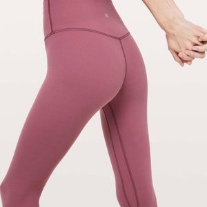 Lululemon 28” align in misty merlot size 8